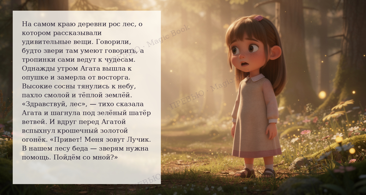 Персональный разворот Magic Book — первая сцена